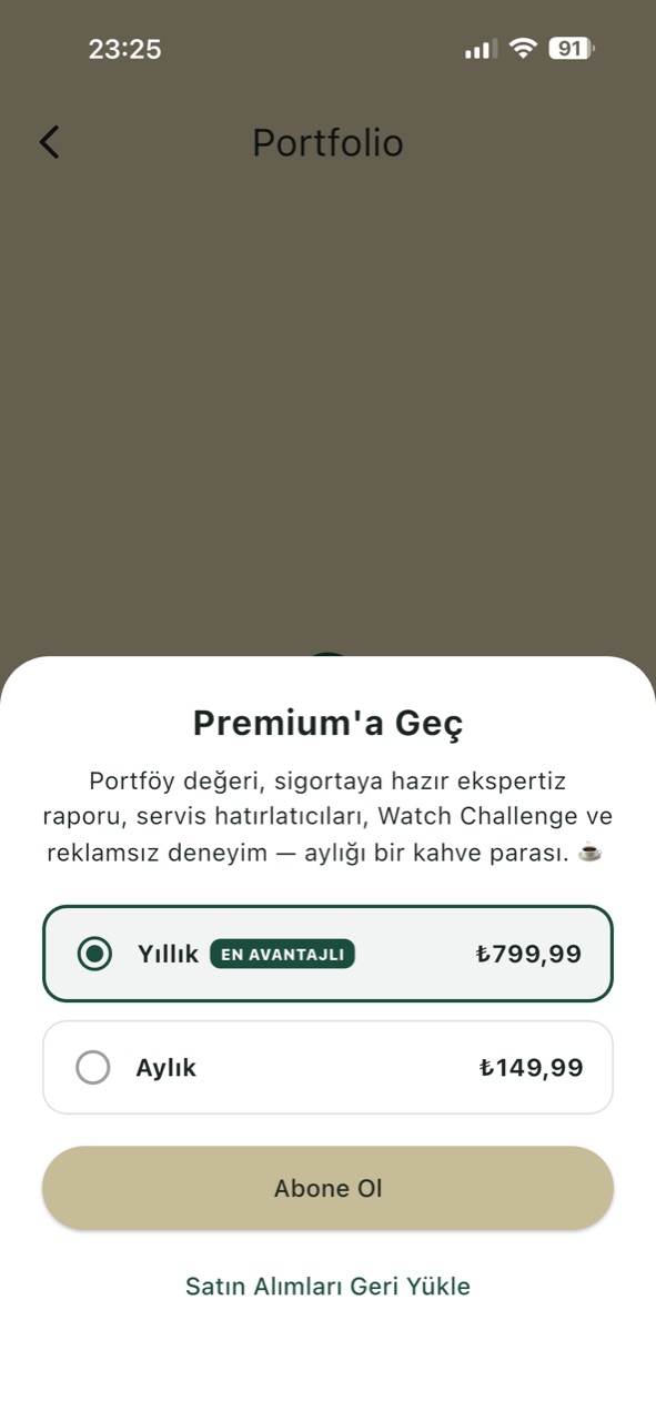 WristFlex Premium subscription options